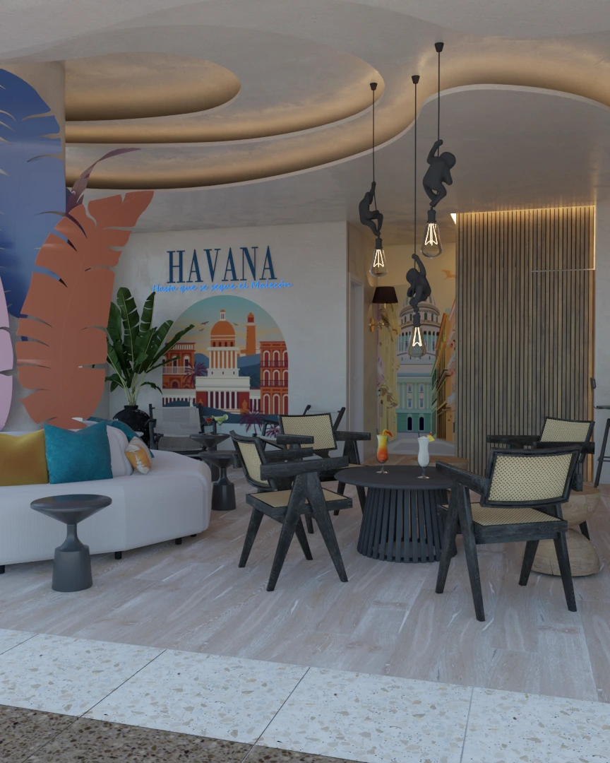 Restaurante con diseño interior cálido y detalles artesanales